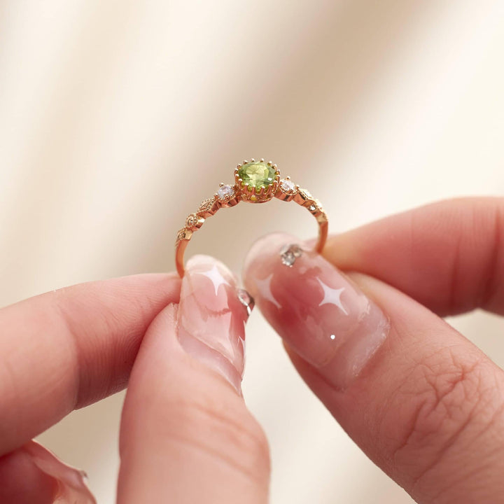 Peridot Wedding Ring - EricaJewels