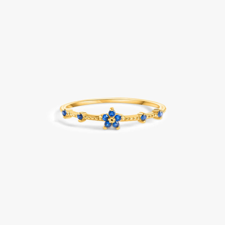 Dainty Blue Sapphire Gold Ring - EricaJewels