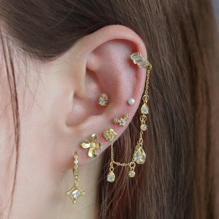 huggie earrings gold