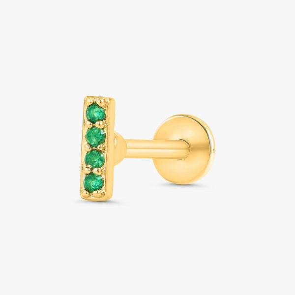 Color_Gold,Bar Type & Materials_Labret (Titanium);Bar Stud Earrings - EricaJewels