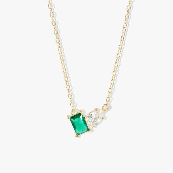 Emerald Green 3A CZ Pendant Necklace | Elegant Style