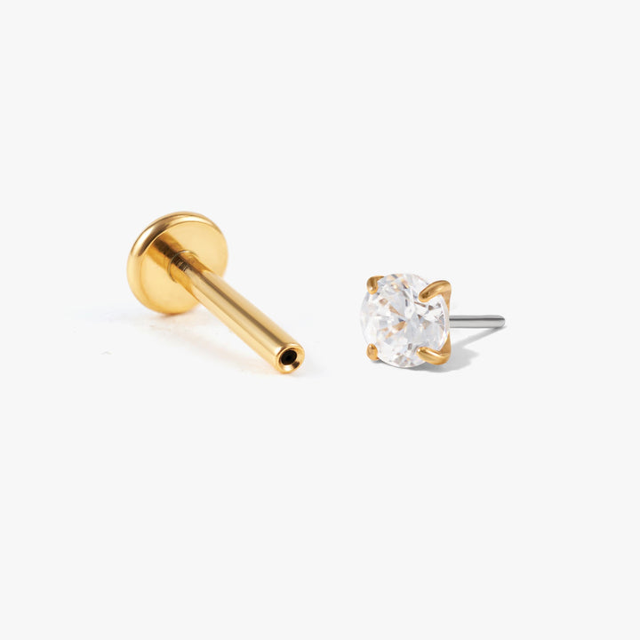 Tiny Twinkle Crystal Push Pin Stud-Gold