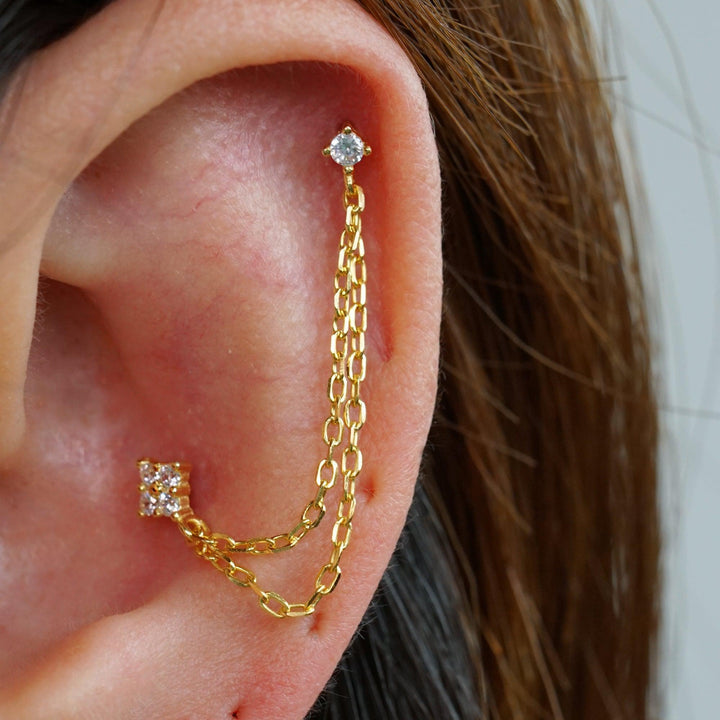 double-piercing-earrings-chain