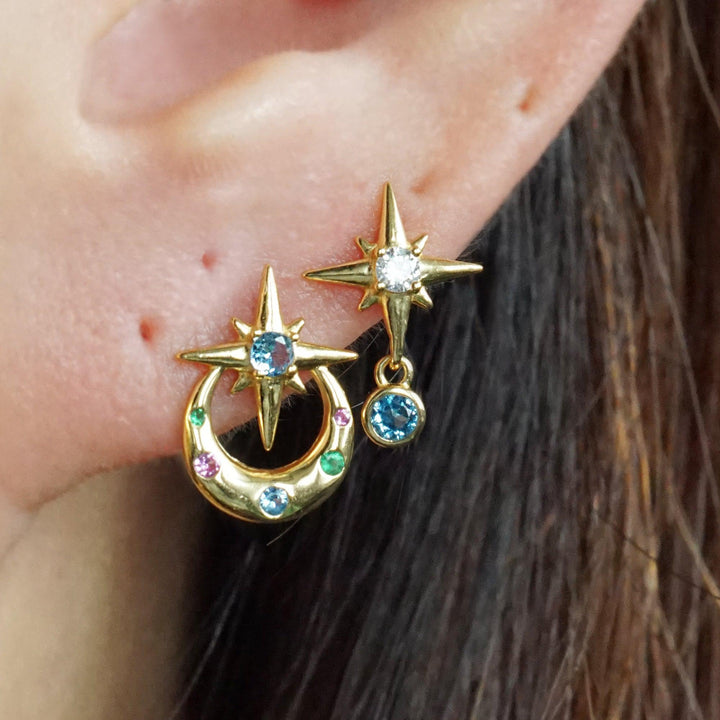 rainbow star earrings 