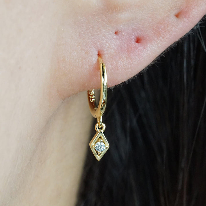 rhombus hoop earrings