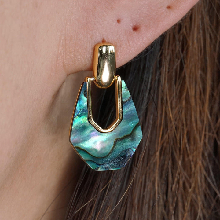 abalone stud earrings