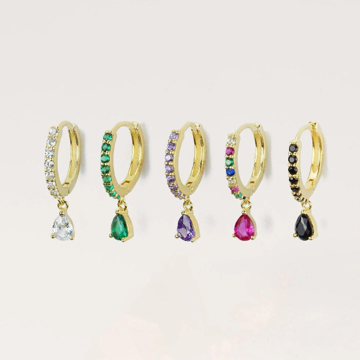 emerald teardrop earrings
