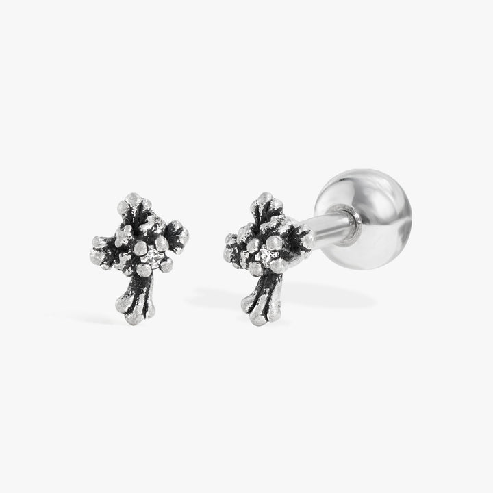 titanium flower earrings