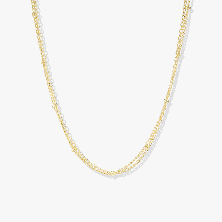 Stackable Double Layered Plain Chain Necklace