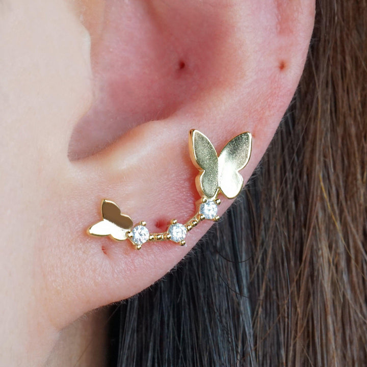 butterfly statement earrings
