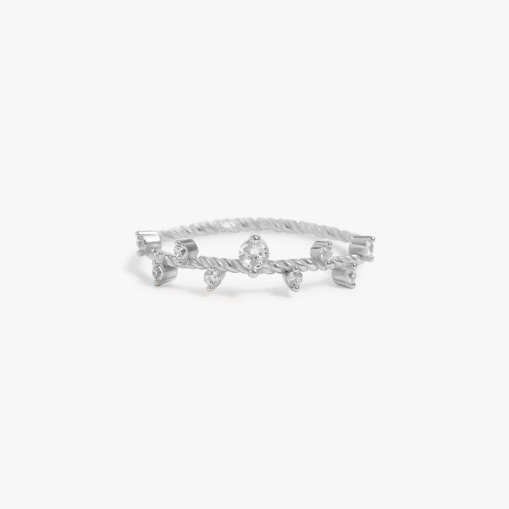 Crystal 3A CZ Eternity Ring & Simple Promise Ring