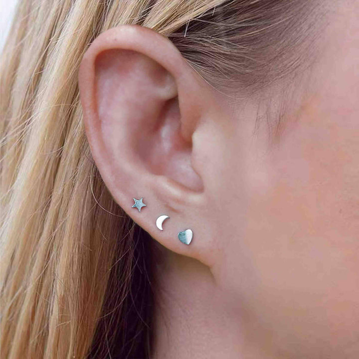 Titanium Heart Stud Earrings - EricaJewels
