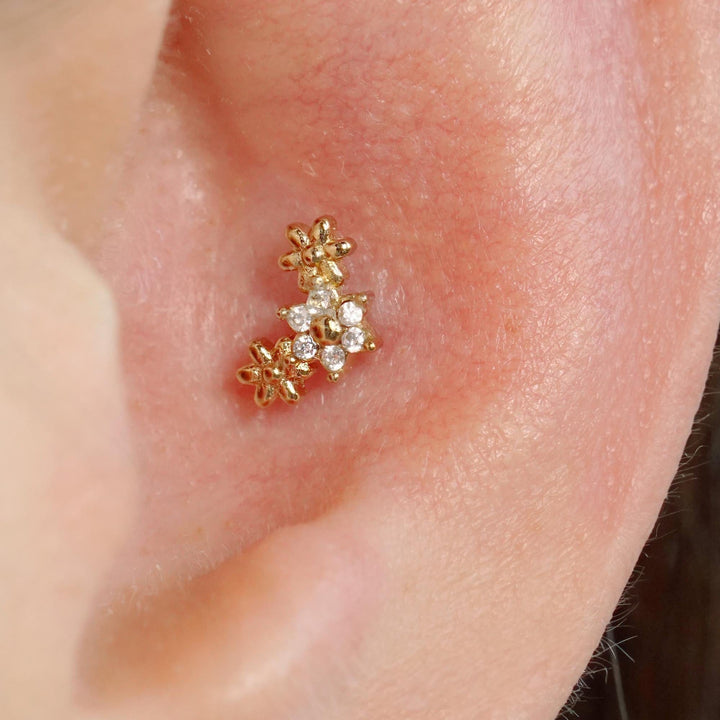 flower earrings studs