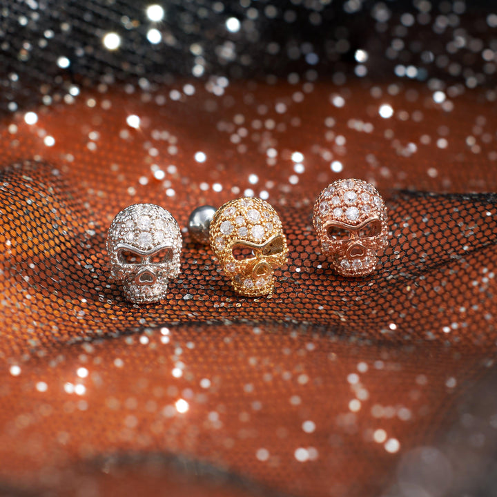 Halloween Skull Barbell Piercing Earring | Multiple Sizes