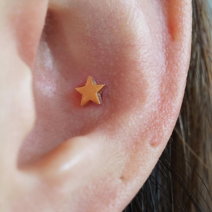 Comfortable Mini Push Pin Star Earrings-EricaJewels