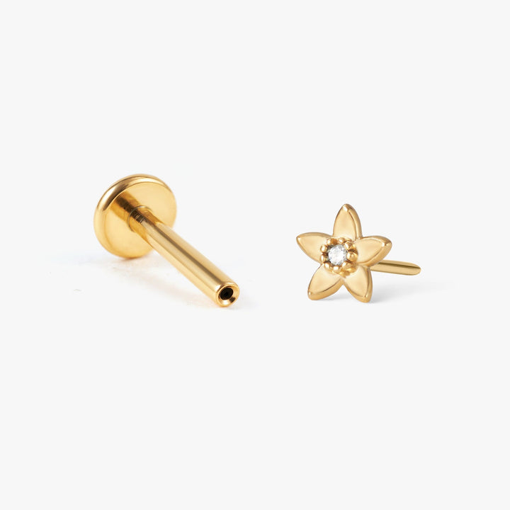 flower gold stud