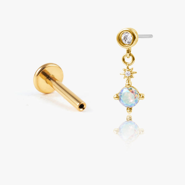 AB Crystal Drop Stud Earrings