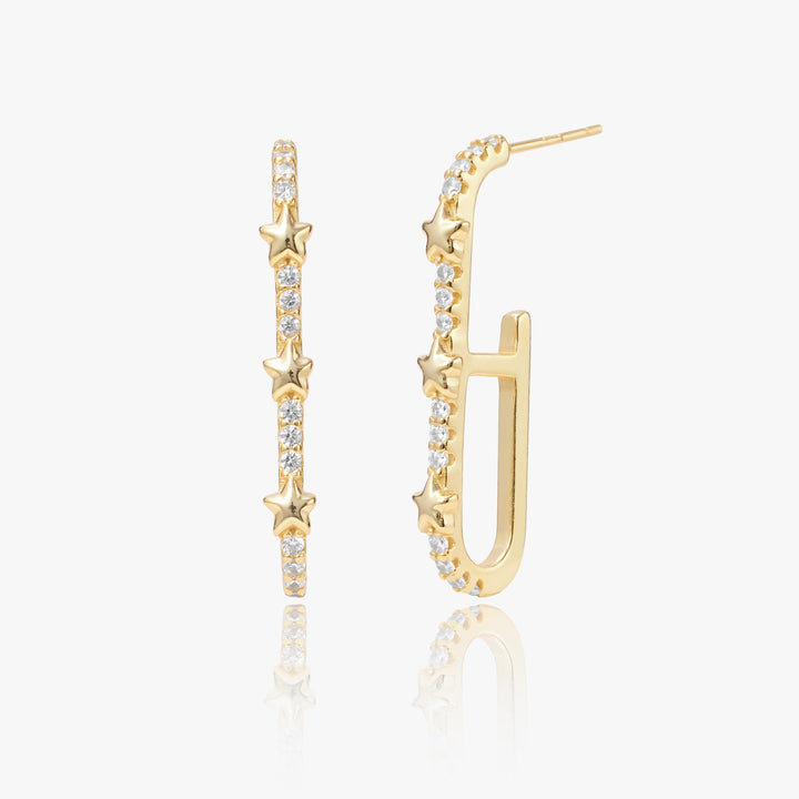 star open hoop earrings​