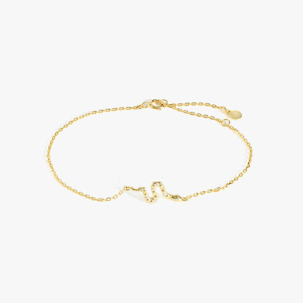 Gold Thin Snake Bracelet | Stacking Bracelet