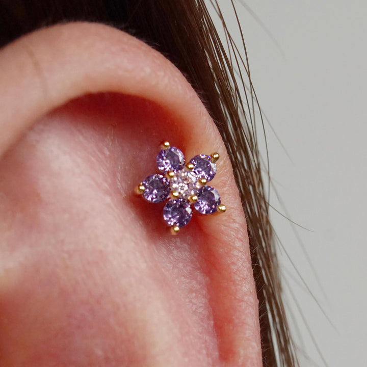 flower stud earring