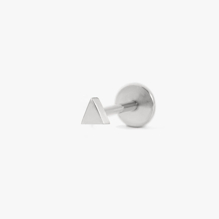 Mini Plain Triangle Push Pin Piercing Earring