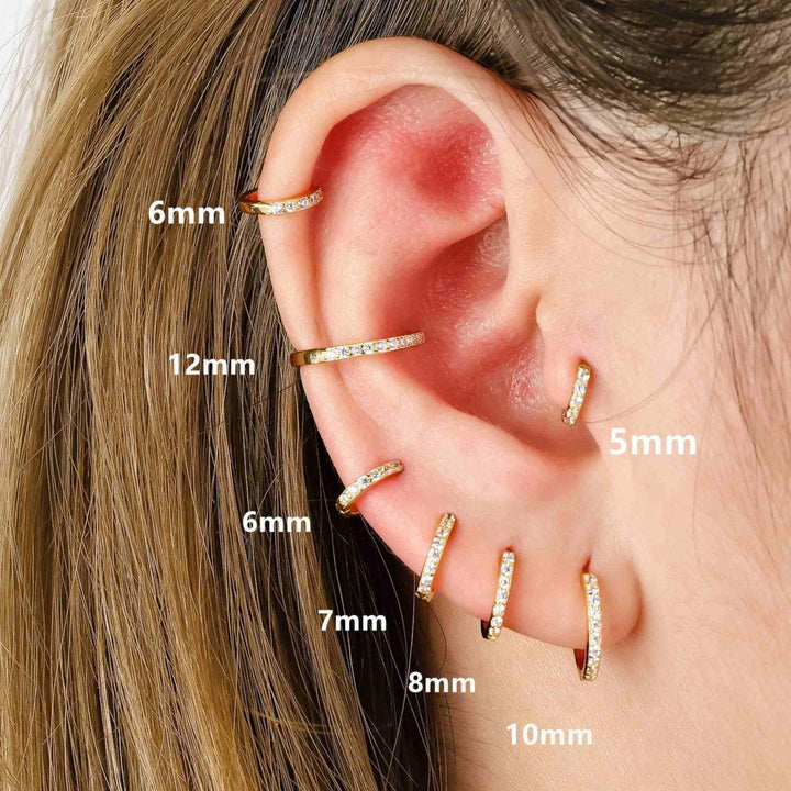 5mm Mini Multi-Color Huggie Hoop Earrings