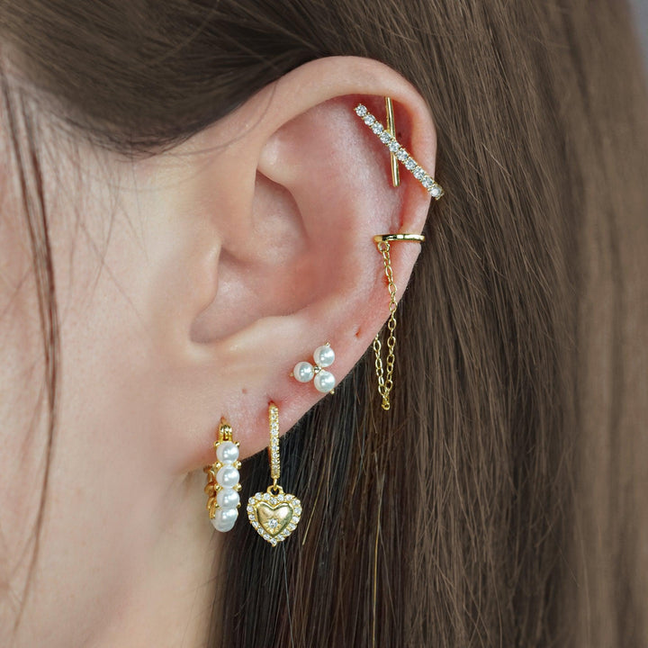 pearl hoop earrings 