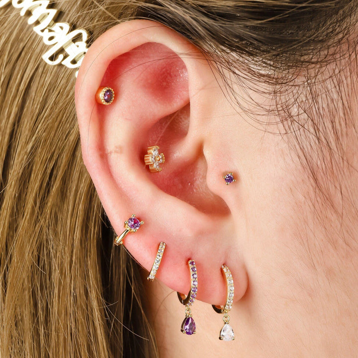 rainbow hoop earrings 