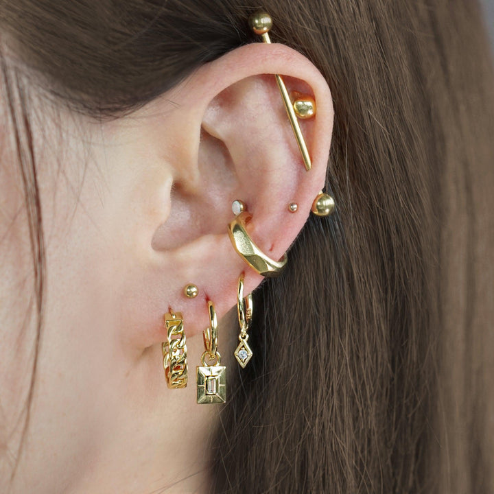 linked hoop earrings 