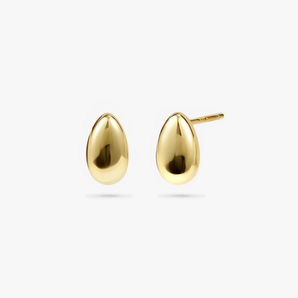 Minimalist Plain Geometric Water Droplet Stud Earrings
