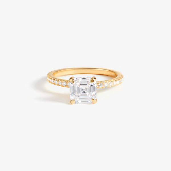 Minimalist Square Crystal 8A Ring