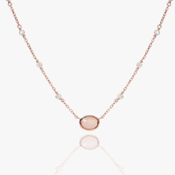 pink moonstone necklace