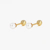 Pearl Screw Back Earrings