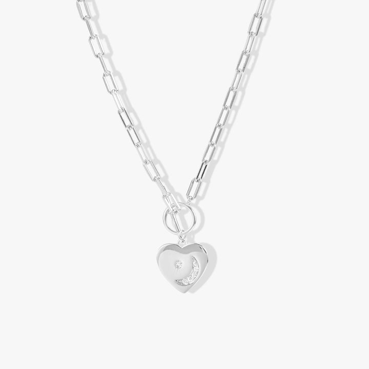 Plain Heart Chain Linked Necklace-EricaJewels