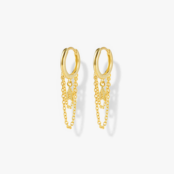 Personalized Fashion Tassel Star Hoop Earrings