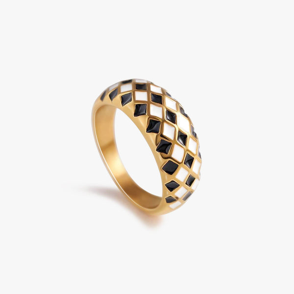 Plain CheckerBoard Ring