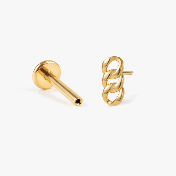 gold stud earring