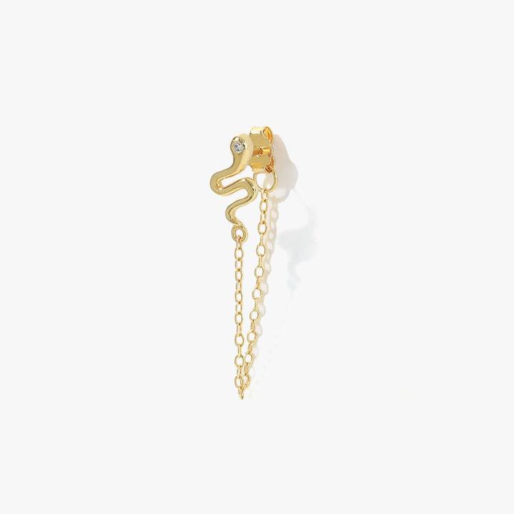 Plain Snake Chain Stud Earrings & Drops