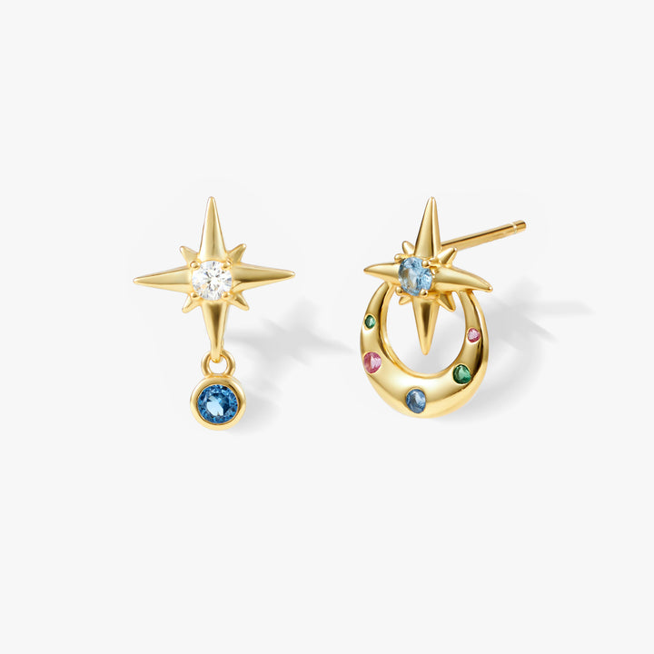 Rainbow North Star Stud Earrings Set | Gift Idea