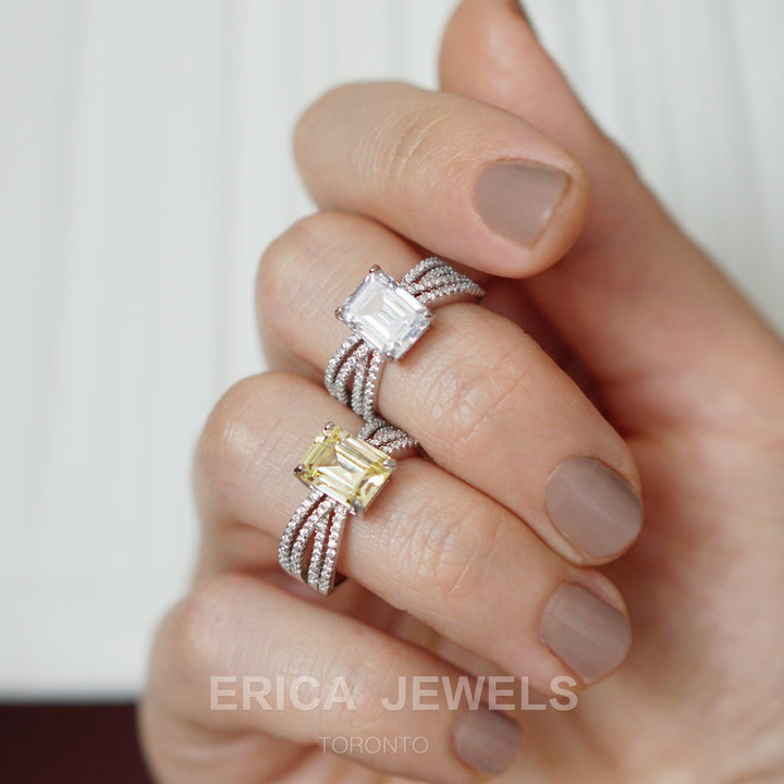 Baguette Promise Layered Ring