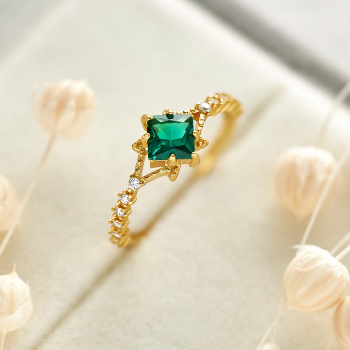 Emerald Green Promise Ring 