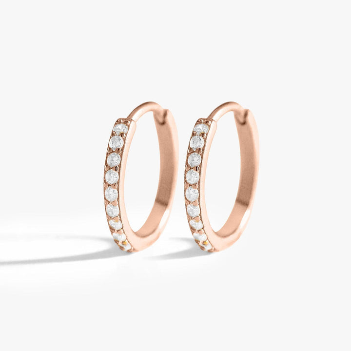 Rose Gold Multi-Color Hoop Earrings With Sizes