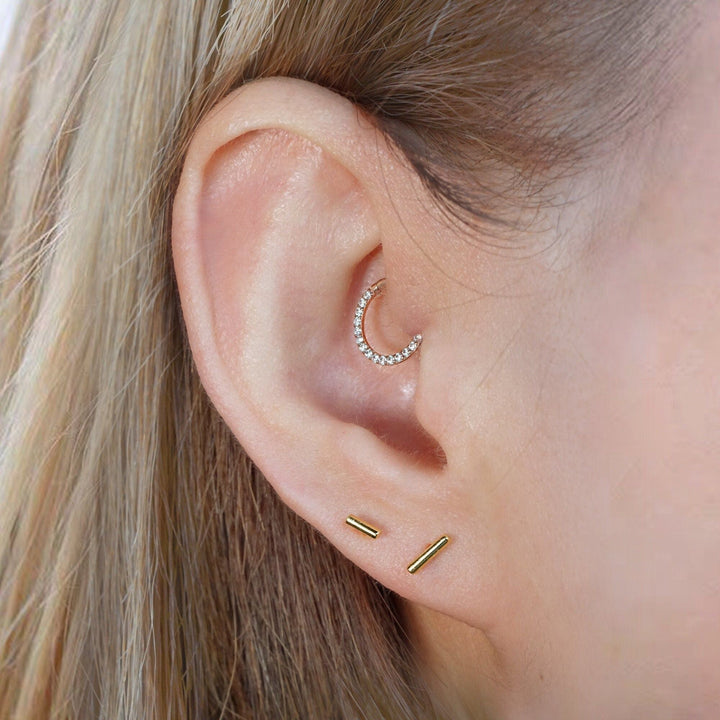 Delicate 14K Gold Cutting Ball Earrings,flat Back Tiny,minimalist,screw Back  Earrings,hypoallergenic Earrings,tiny Gold Earrings,piercing 