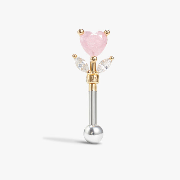 pink heart earrings