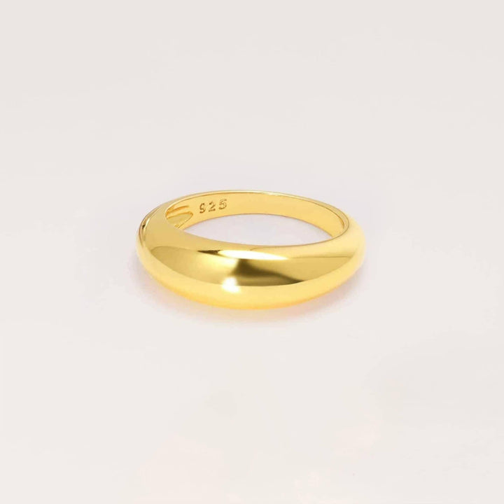 Gold Cigar Plain Band Ring