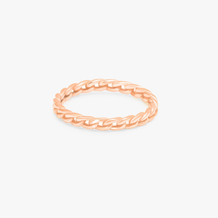 Plain Gold Chain Link Ring-EricaJewels