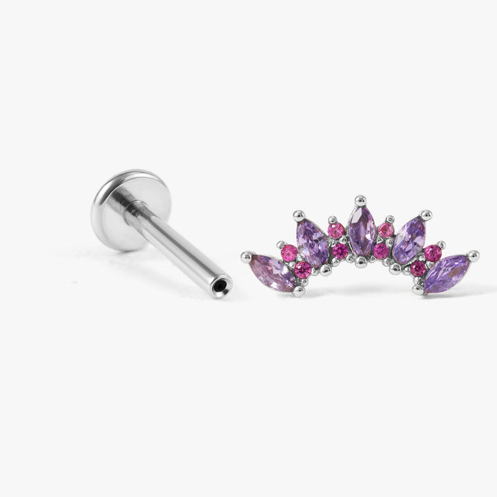 crown silver earring