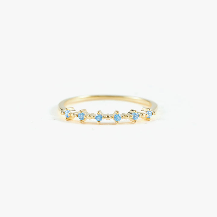 aquamarine eternity ring