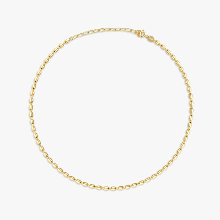 Simple Plain Beads Collar Necklace | Stackable Necklace