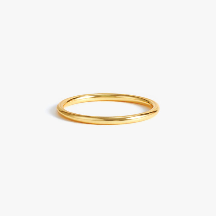Simple Plain Thin Gold Ring | 925 Sterling Silver